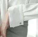 白ブラウス 優雅リボンタイ ブラウス